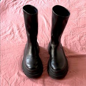 Sleek faux leather boots!